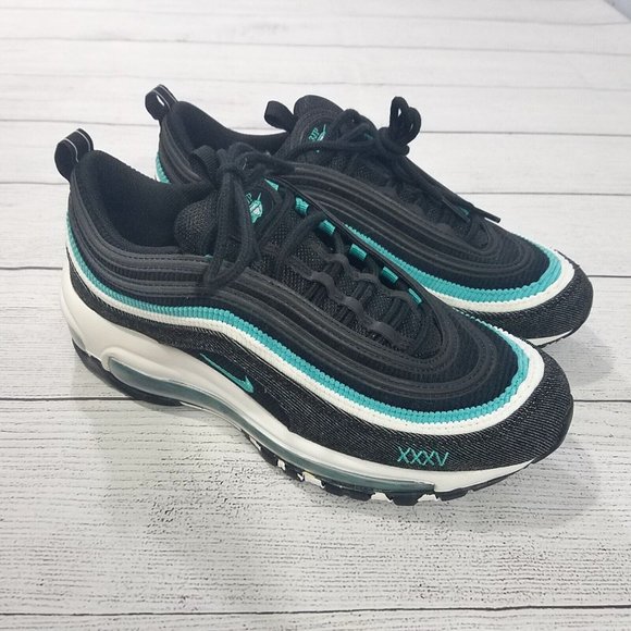 Nike Air Max 97 SE XXXV Athletic Shoes GS Youth Size 6Y DN3275-001 Black/Turquoi